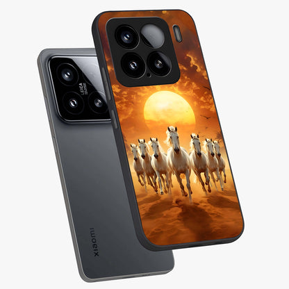 Wild Sunset Majesty Glass Case displayed in angled mockup highlighting vibrant sunset sky design with scenic aesthetic.