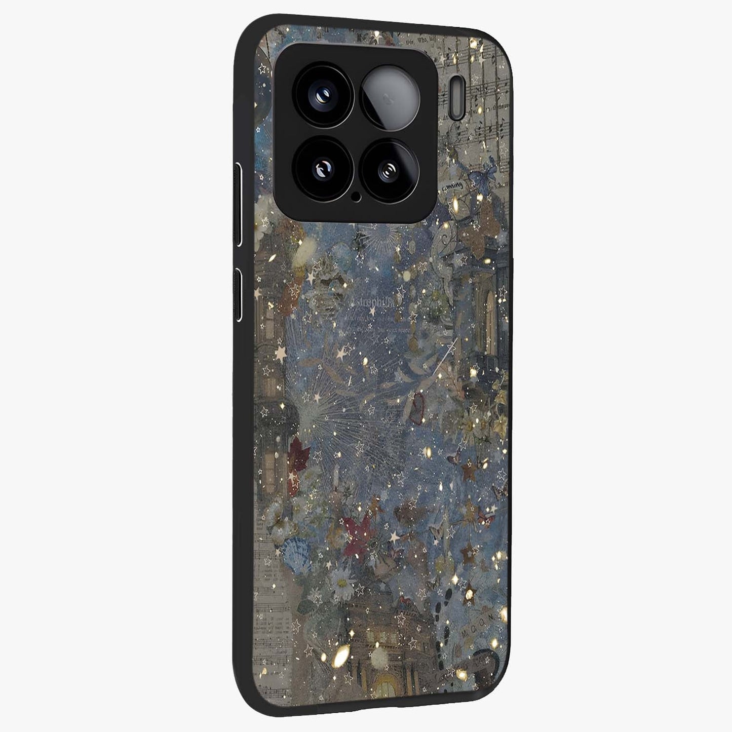 Aesthetic Astrolophia Glass Case upright view showcasing soft aesthetic theme with stylish modern look.