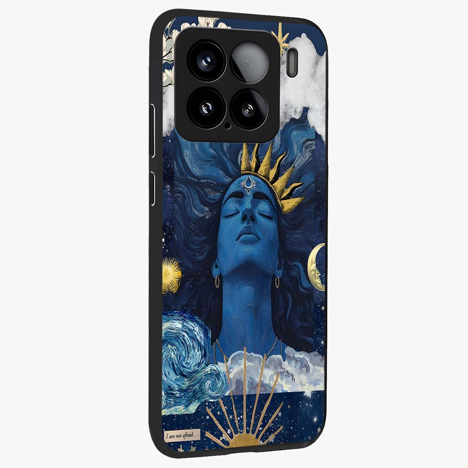 Aesthetic Lord Shiva Glass Case upright view showcasing powerful Lord Shiva artwork with devotional theme.