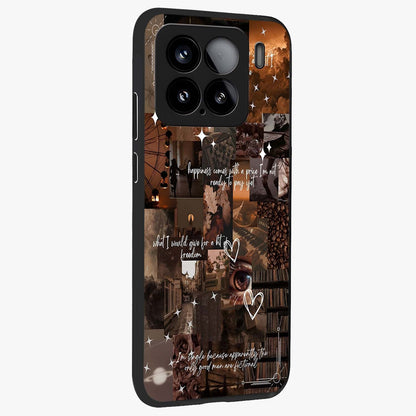 Bittersweet Aesthetic Chaos Glass Case upright view showcasing bold artistic chaos design with modern aesthetic style.