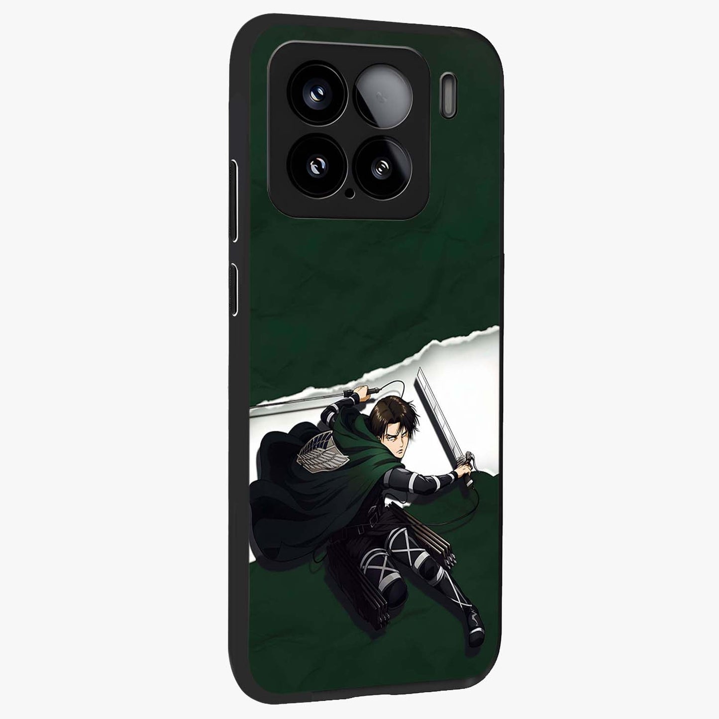 Emerald War Vanguard Glass Case upright view showcasing dramatic warrior artwork with bold fantasy theme.