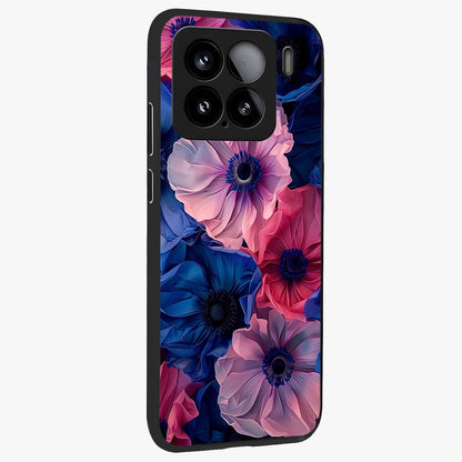 Flower Paper Art Pattern Glass Case upright view showcasing decorative paper floral artwork with creative craft style.