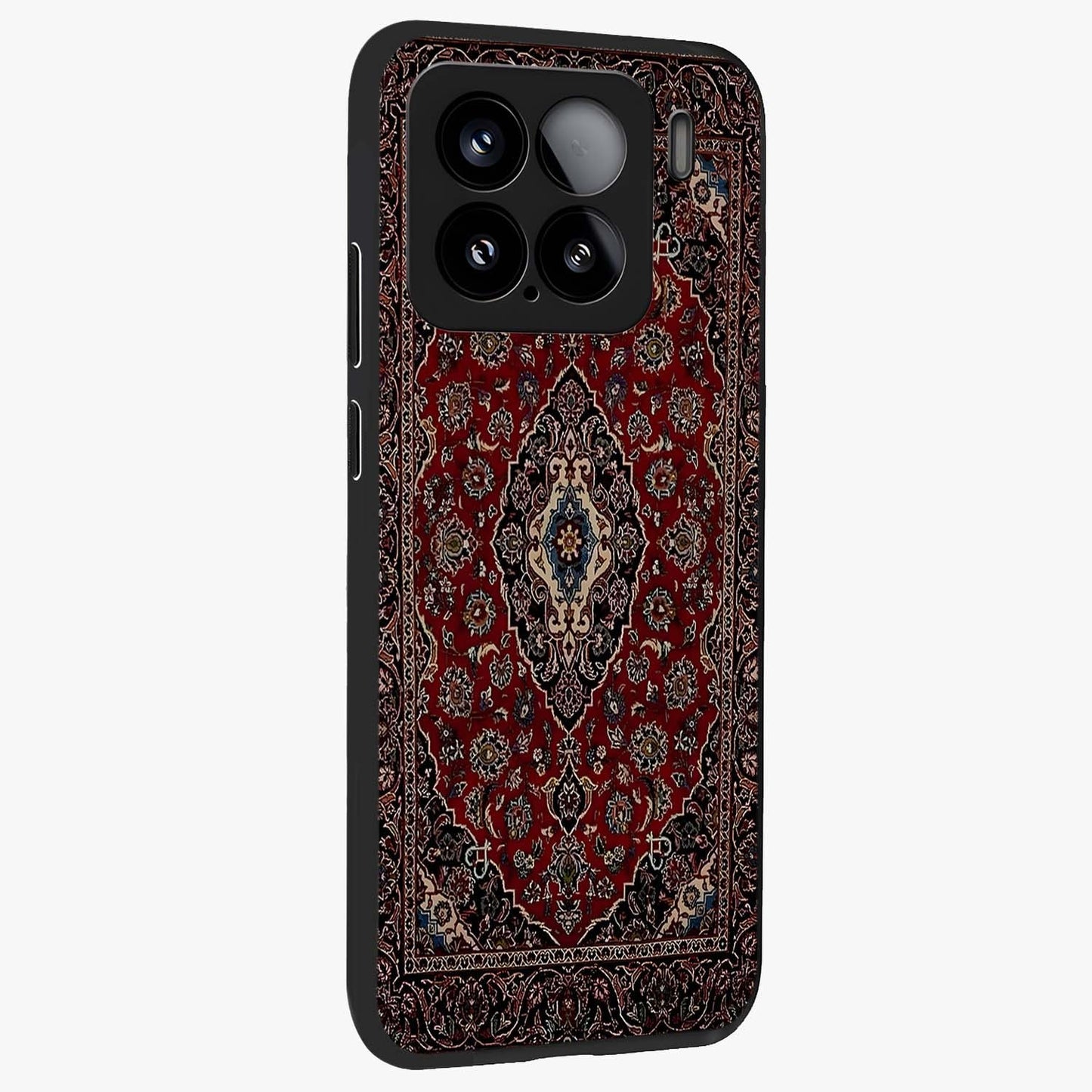 Heritage Carpet Royale Glass Case upright view showcasing detailed ornamental artwork with luxurious traditional theme.
