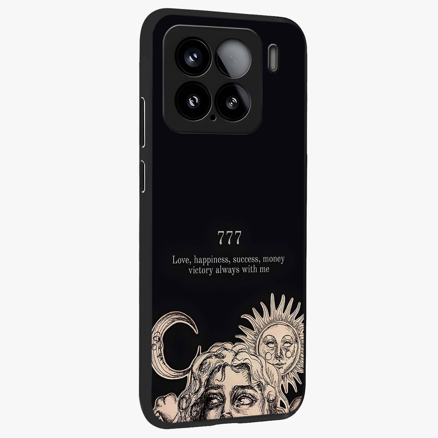 Mystic Victory Aura Glass Case upright view showcasing powerful victory themed artwork with spiritual energy vibe.