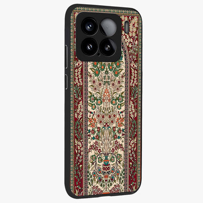 Persian Inspired Glass Case upright view showcasing decorative Persian artwork with rich heritage theme.