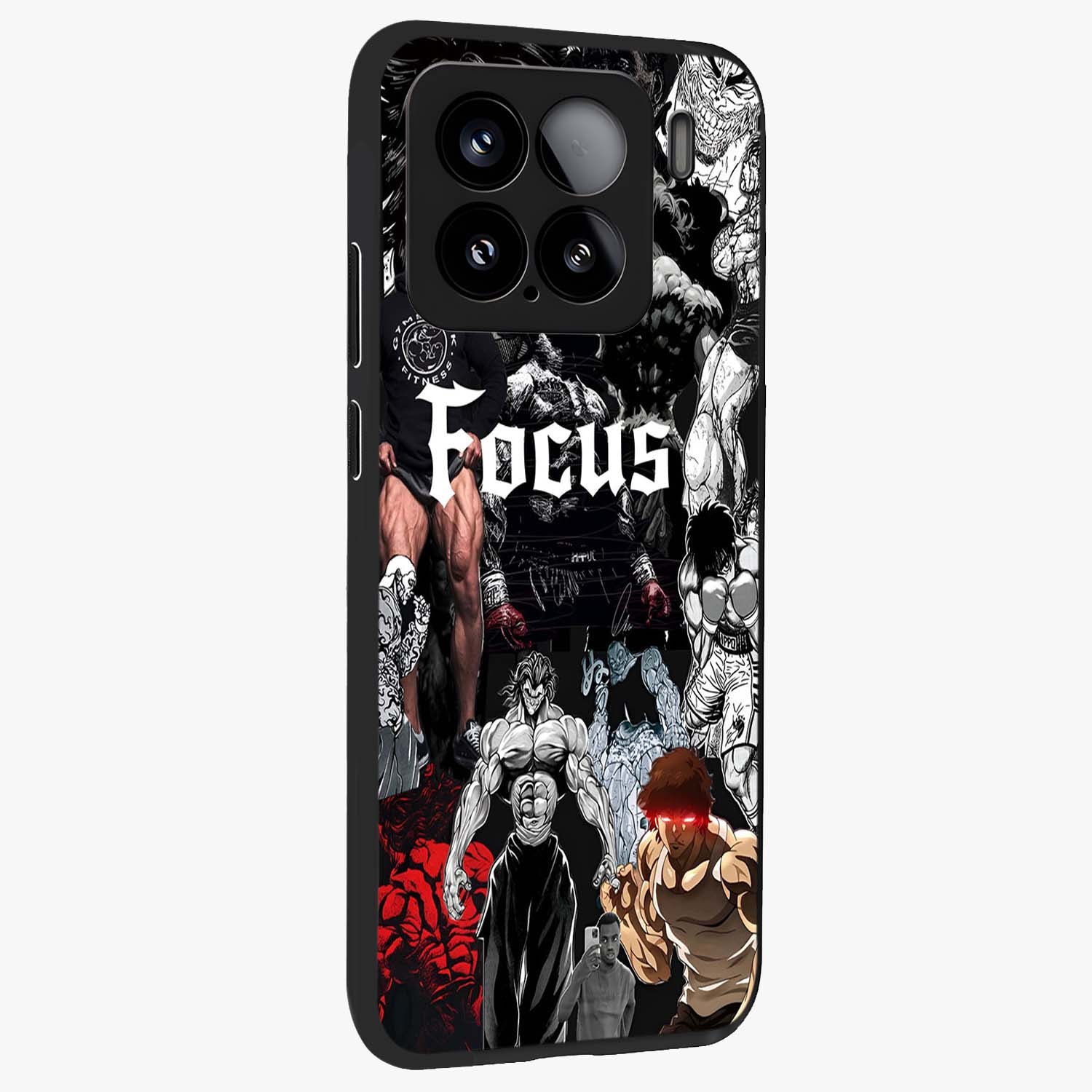 Relentless Power Focus Glass Case upright view showcasing strong inspirational artwork with powerful focus theme.
