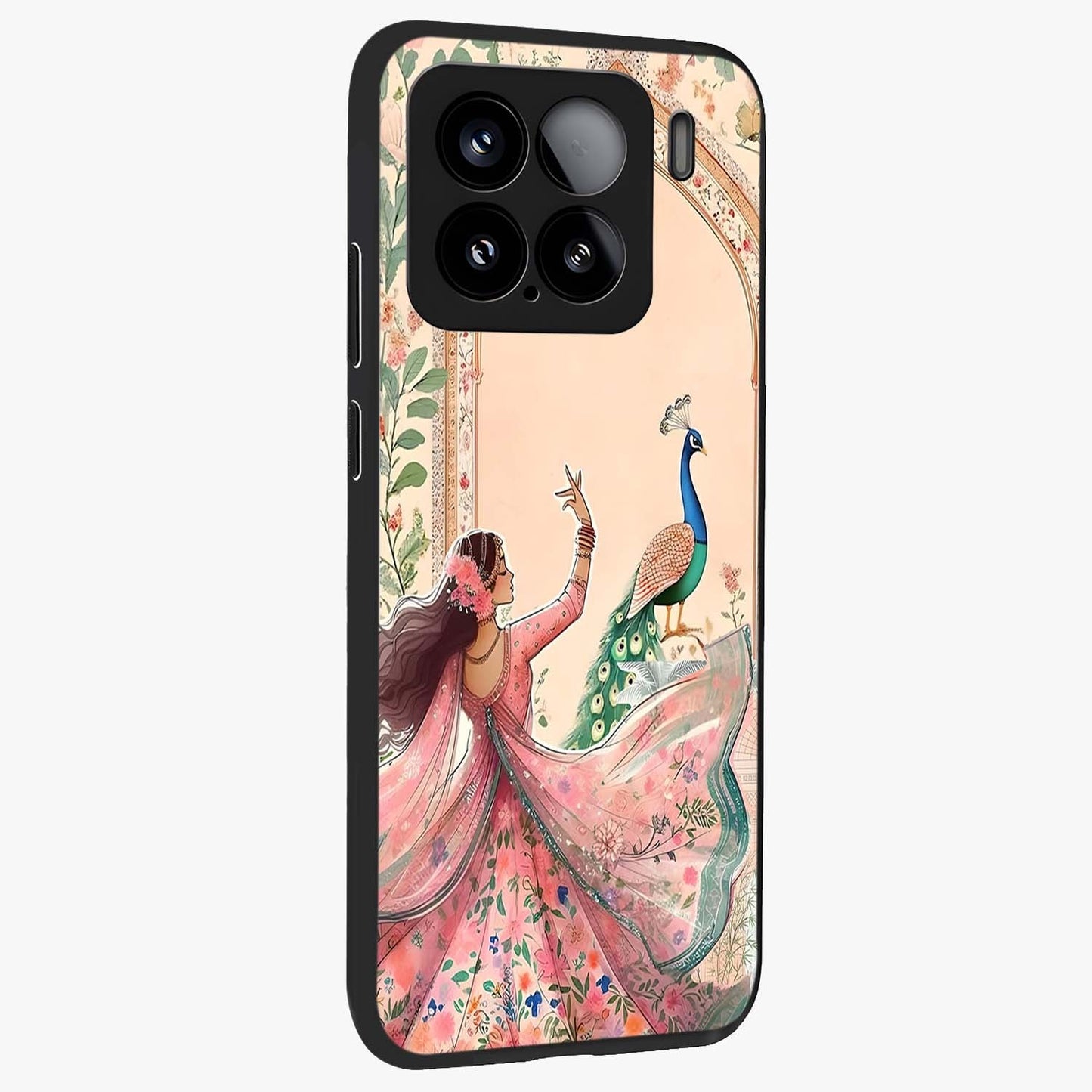 Royal Grace Muse Glass Case upright view showcasing stylish artistic artwork with sophisticated royal theme.