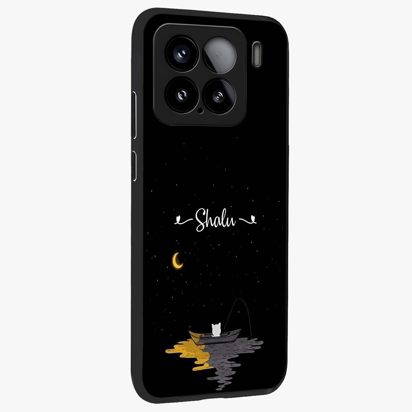Silent Night Row Glass Case upright view showcasing tranquil night artwork with serene landscape theme.