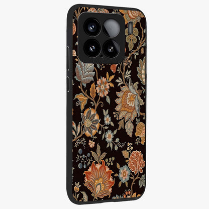 Vintage Floral Dream Glass Case upright view showcasing delicate floral artwork with timeless vintage theme.