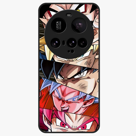 Anime Character Glass Case showing flat back view with vibrant anime artwork and glossy glass finish.