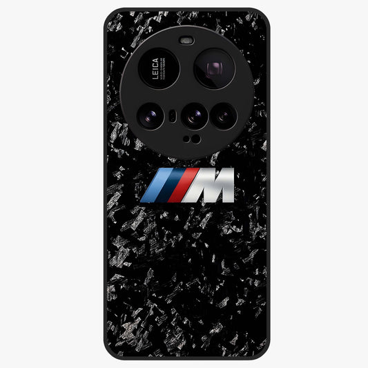 Carbon Speed Mark Glass Case showing flat back view with sporty carbon pattern artwork and glossy glass finish.