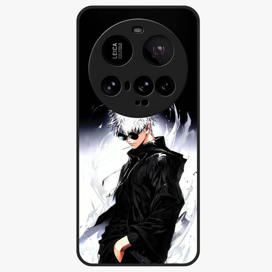 Limitless Shadow King Glass Case showing flat back view with powerful shadow warrior artwork and glossy glass finish.