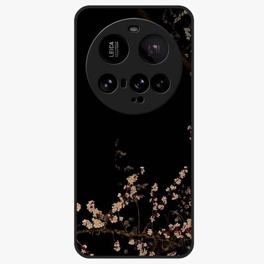 Petal Moon Light With Custom Name Glass Case showing flat back view with floral moonlight artwork and personalized name design.