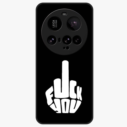 Rebel Mode On Glass Case showing flat back view with bold rebellious typography artwork and glossy glass finish.