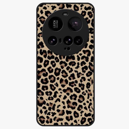 Savage Chic Pattern Glass Case showing flat back view with stylish patterned artwork and glossy glass finish.