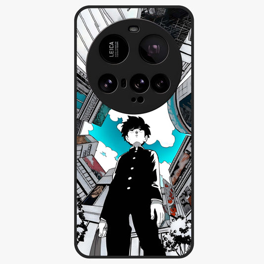 Silent Psychic Awakening Glass Case showing flat back view with mystical psychic themed artwork and glossy glass finish.