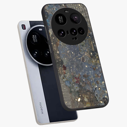 Aesthetic Astrolophia Glass Case displayed in angled mockup highlighting artistic aesthetic elements and smooth glass surface.