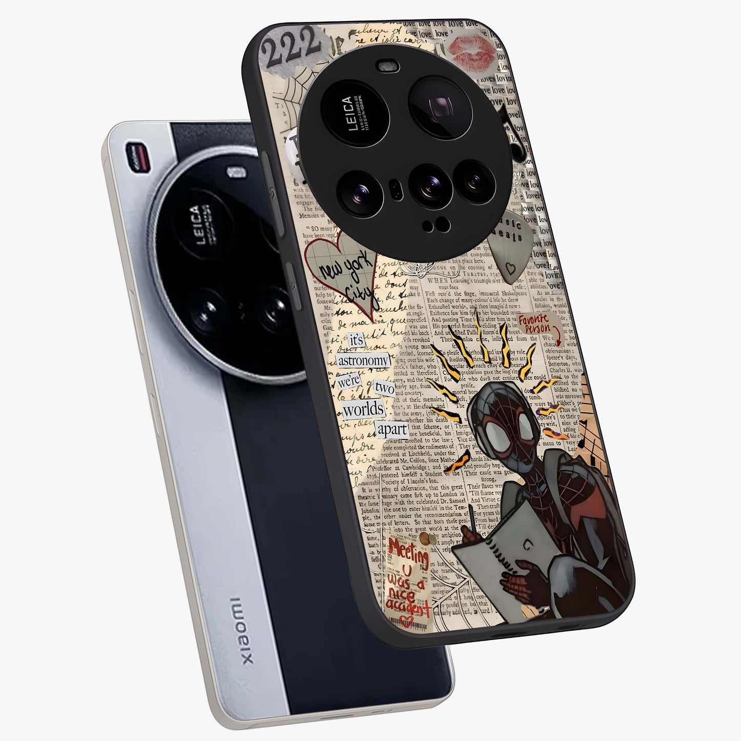 City Dream Sketch Glass Case displayed in angled mockup highlighting minimal city illustration with aesthetic sketch style.