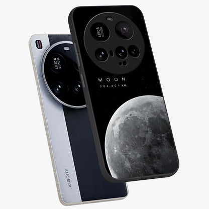 Cosmic Moon Glow Glass Case displayed in angled mockup highlighting celestial moon design with cosmic aesthetic theme.