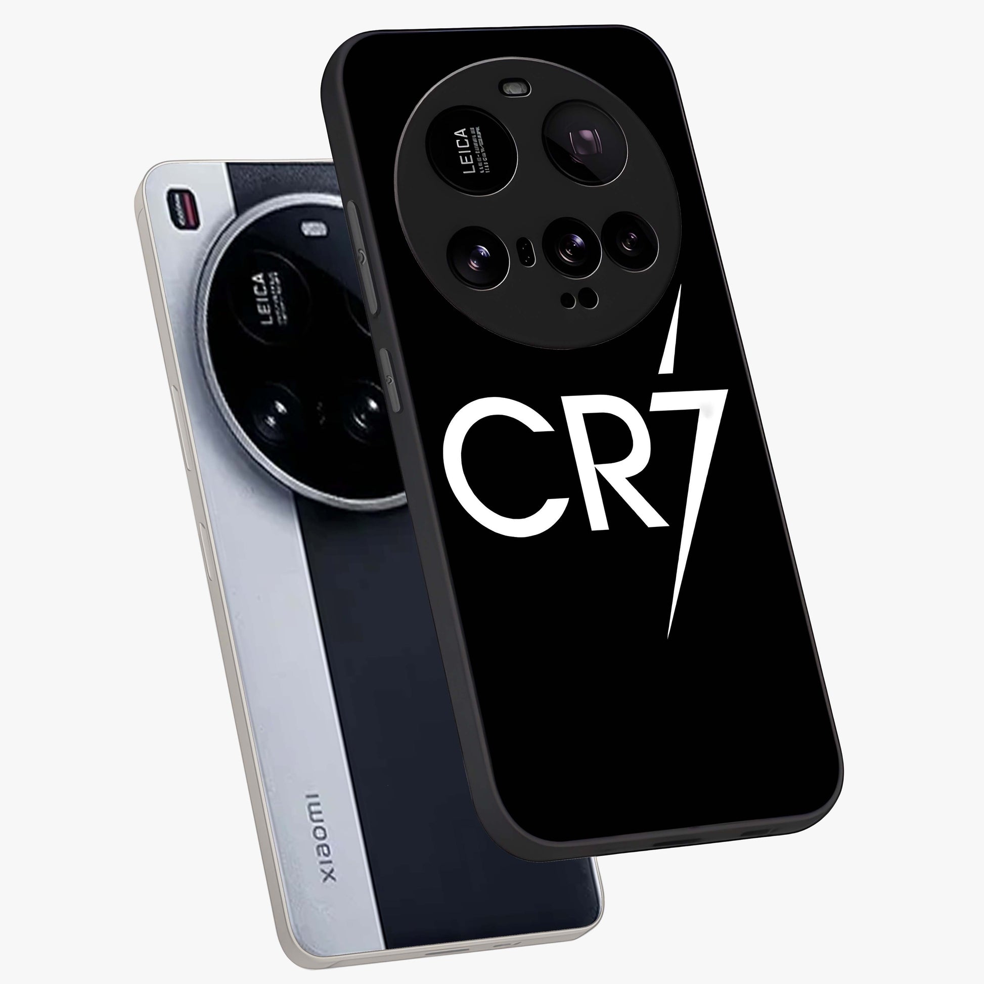 Cr7 Elite Strike Glass Case displayed in angled mockup highlighting powerful sports graphic with bold athletic theme.