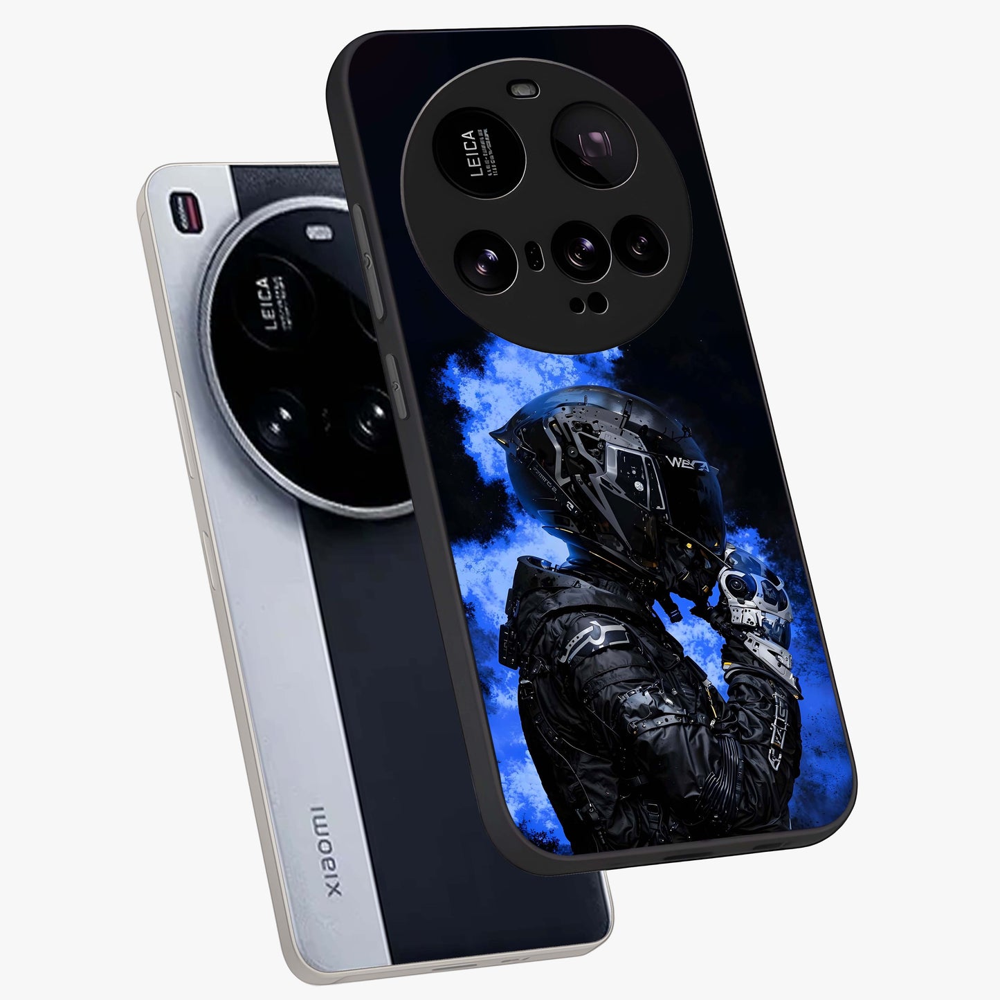 Cyber Sentinel Protocol Glass Case displayed in angled mockup highlighting digital cyber design with sci-fi aesthetic style.