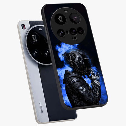 Cyber Sentinel Protocol Glass Case displayed in angled mockup highlighting digital cyber design with sci-fi aesthetic style.