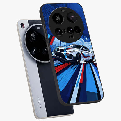 Drift Power Rush Glass Case displayed in angled mockup highlighting powerful drift car design with sporty aesthetic style.