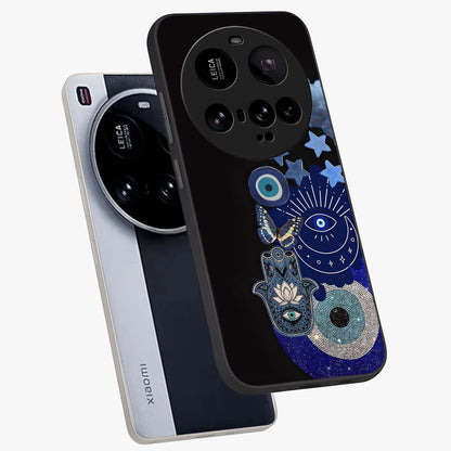 Galactic Charm Cluster Glass Case displayed in angled mockup highlighting luminous galaxy inspired design with dreamy aesthetic.