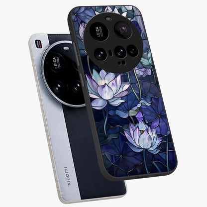 Gloss Petal Rush Glass Case displayed in angled mockup highlighting vibrant petal design with elegant floral aesthetic.