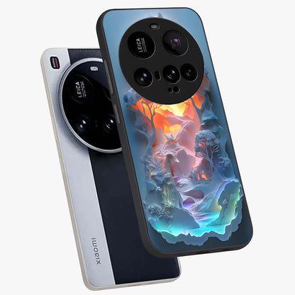 Glow Forest Portal Glass Case displayed in angled mockup highlighting mystical forest design with magical glowing aesthetic.