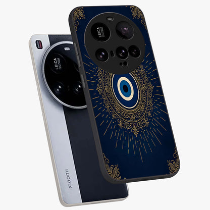 Golden Celestial Charm Glass Case displayed in angled mockup highlighting sparkling cosmic charm design with celestial aesthetic.