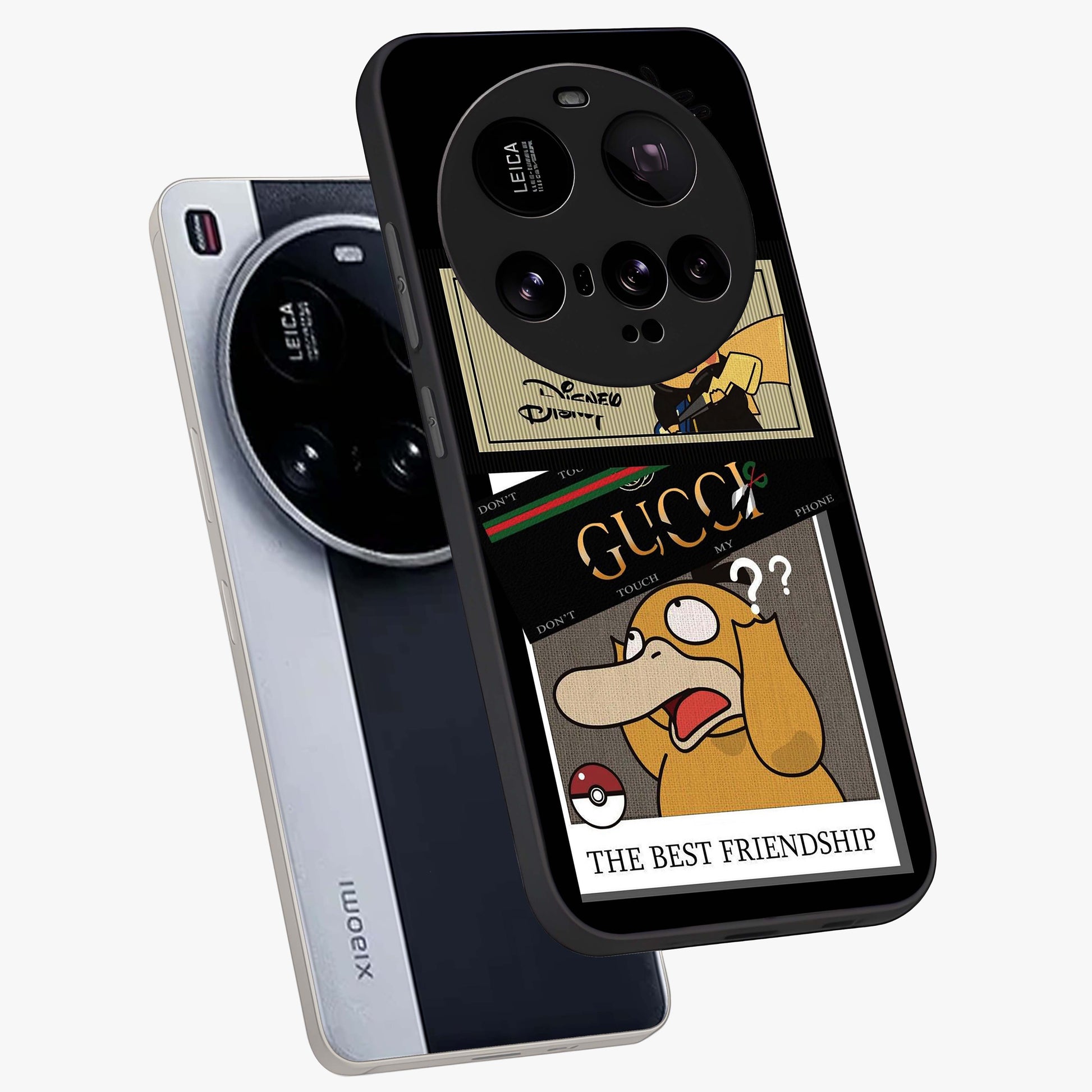 Gucci Play Mashup Glass Case displayed in angled mockup highlighting stylish fashion mashup design with bold aesthetic.