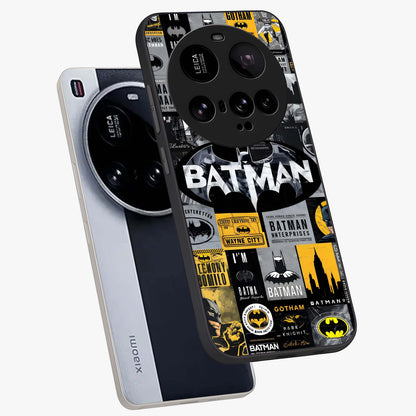 Knight Gotham Rise Glass Case displayed in angled mockup highlighting powerful knight silhouette design with dramatic aesthetic.
