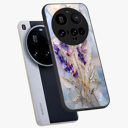 Lavender Dream Glow Glass Case displayed in angled mockup highlighting dreamy purple glow design with soft artistic style.