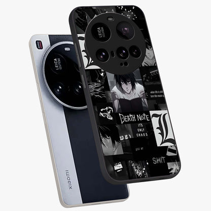 Midnight Chaos Mind Glass Case displayed in angled mockup highlighting chaotic artistic design with dramatic midnight aesthetic.