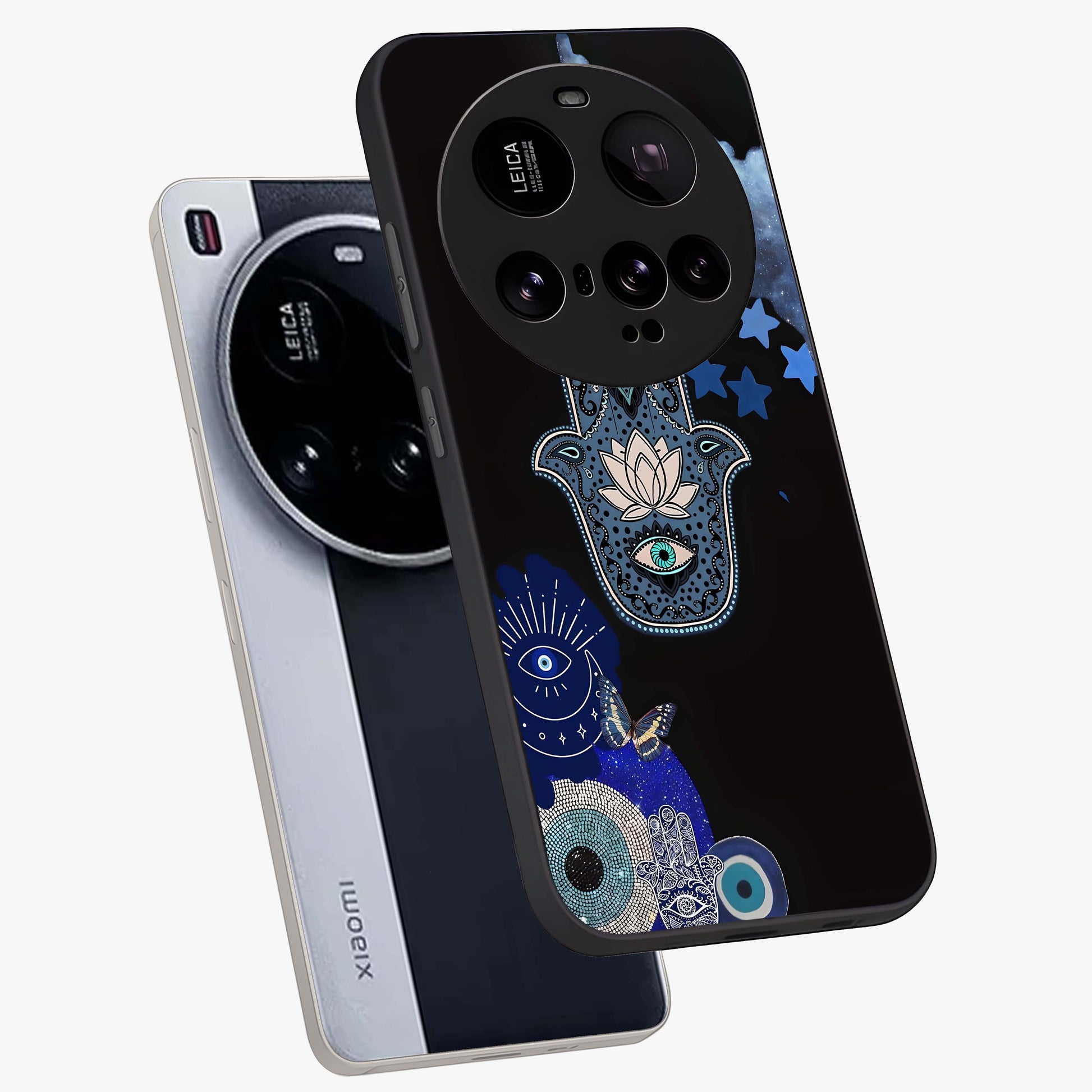 Mystic Hand Aura Glass Case displayed in angled mockup highlighting magical aura design with spiritual aesthetic style.