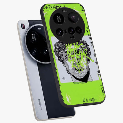 Neo Graffiti Rebellion Glass Case displayed in angled mockup highlighting urban street art design with rebellious aesthetic.