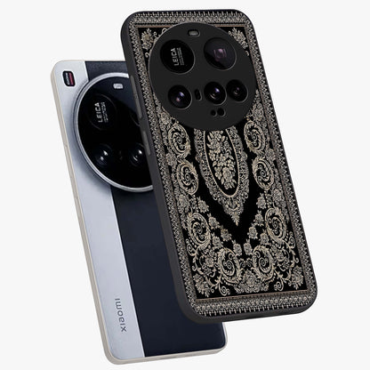 Noir Bloom Elegance Glass Case displayed in angled mockup highlighting refined flower design with stylish noir aesthetic.