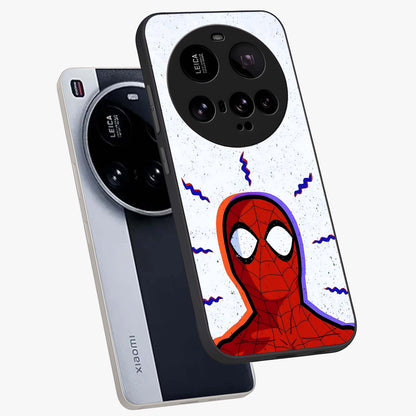 Omg Spiderman Glass Case displayed in angled mockup highlighting dynamic hero illustration with action comic aesthetic.