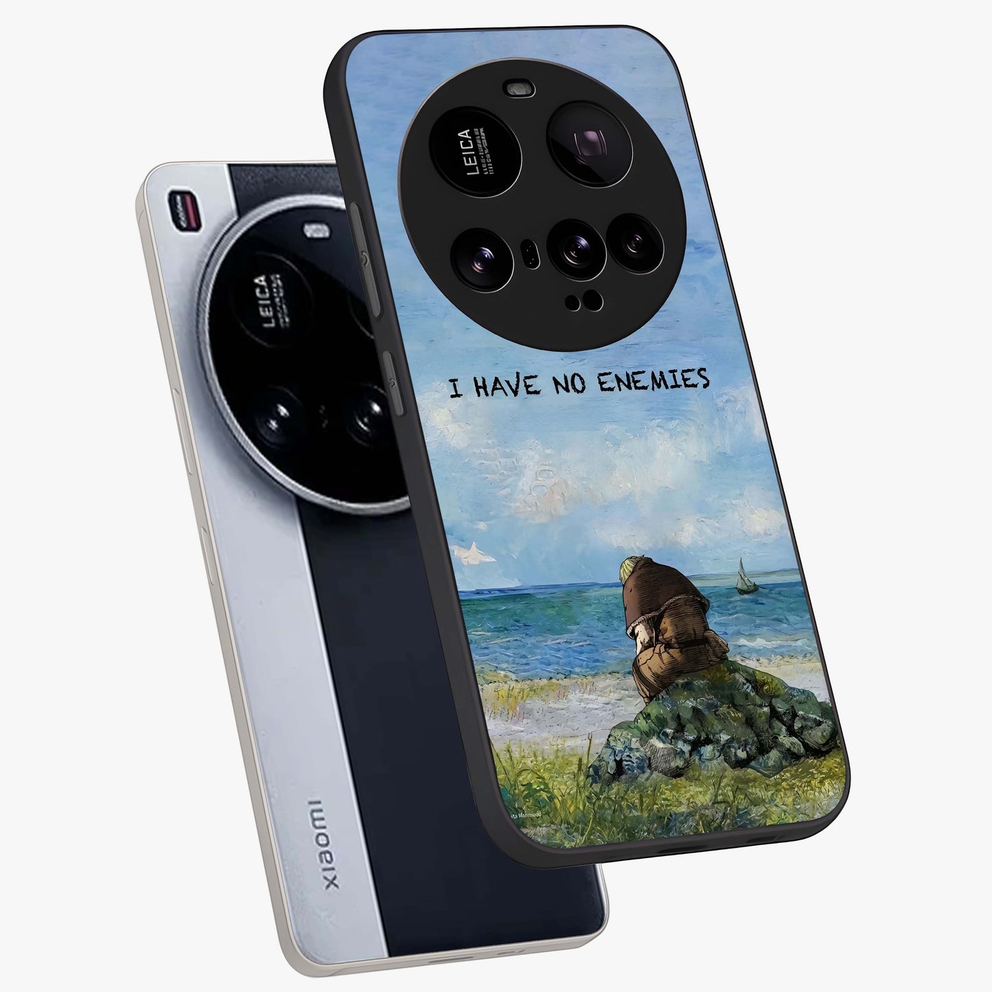 Peace Beyond War Glass Case displayed in angled mockup highlighting meaningful message design with artistic aesthetic style.