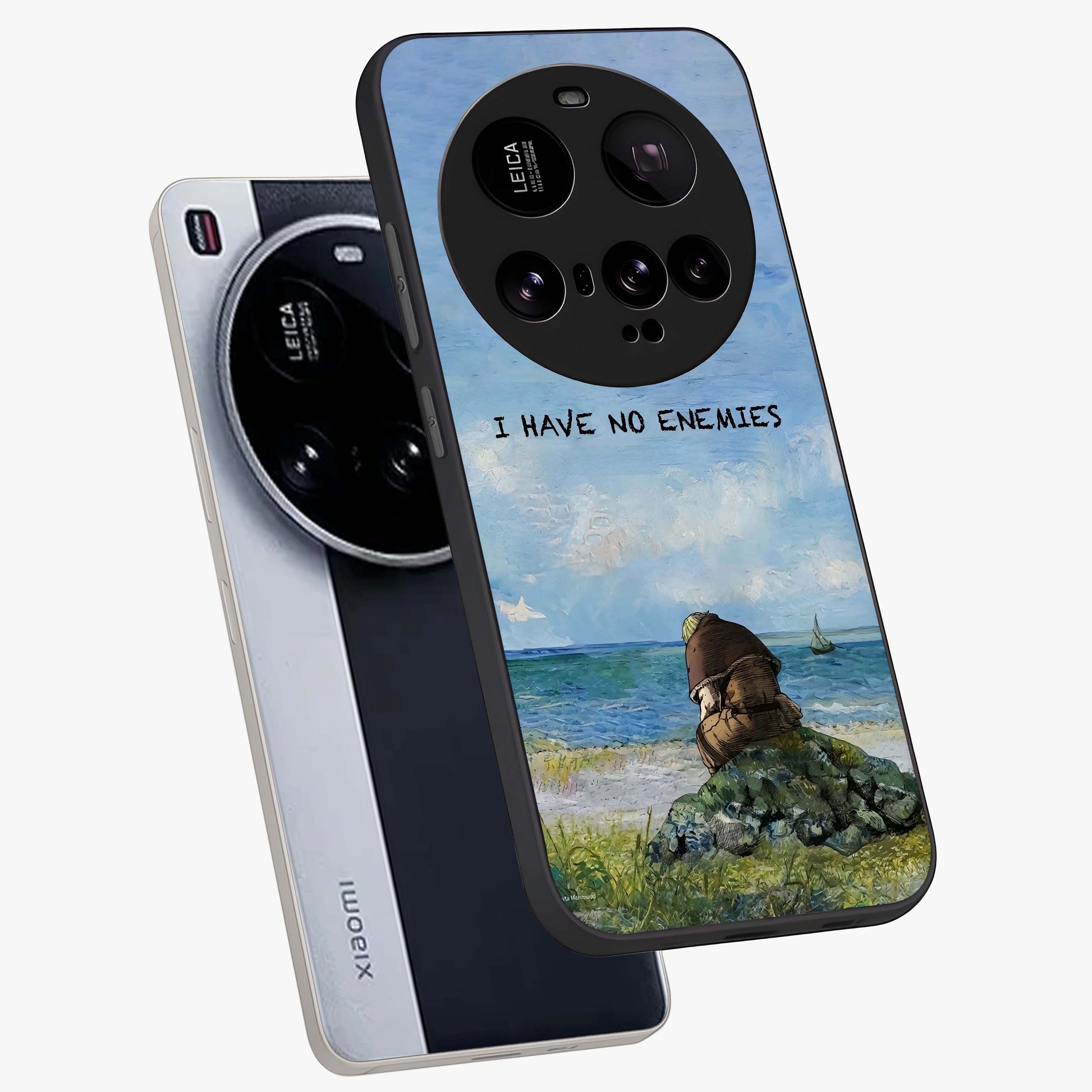 Peace Beyond War Glass Case displayed in angled mockup highlighting meaningful message design with artistic aesthetic style.