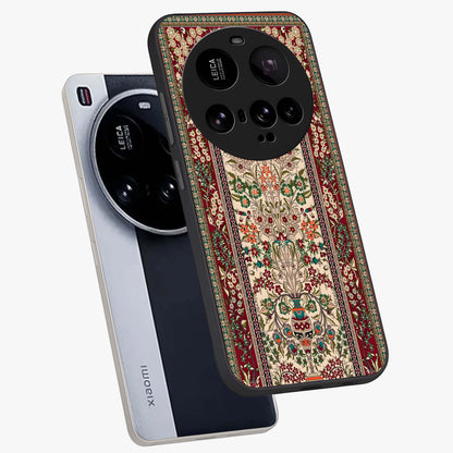 Persian Inspired Glass Case displayed in angled mockup highlighting intricate traditional design with elegant cultural aesthetic.