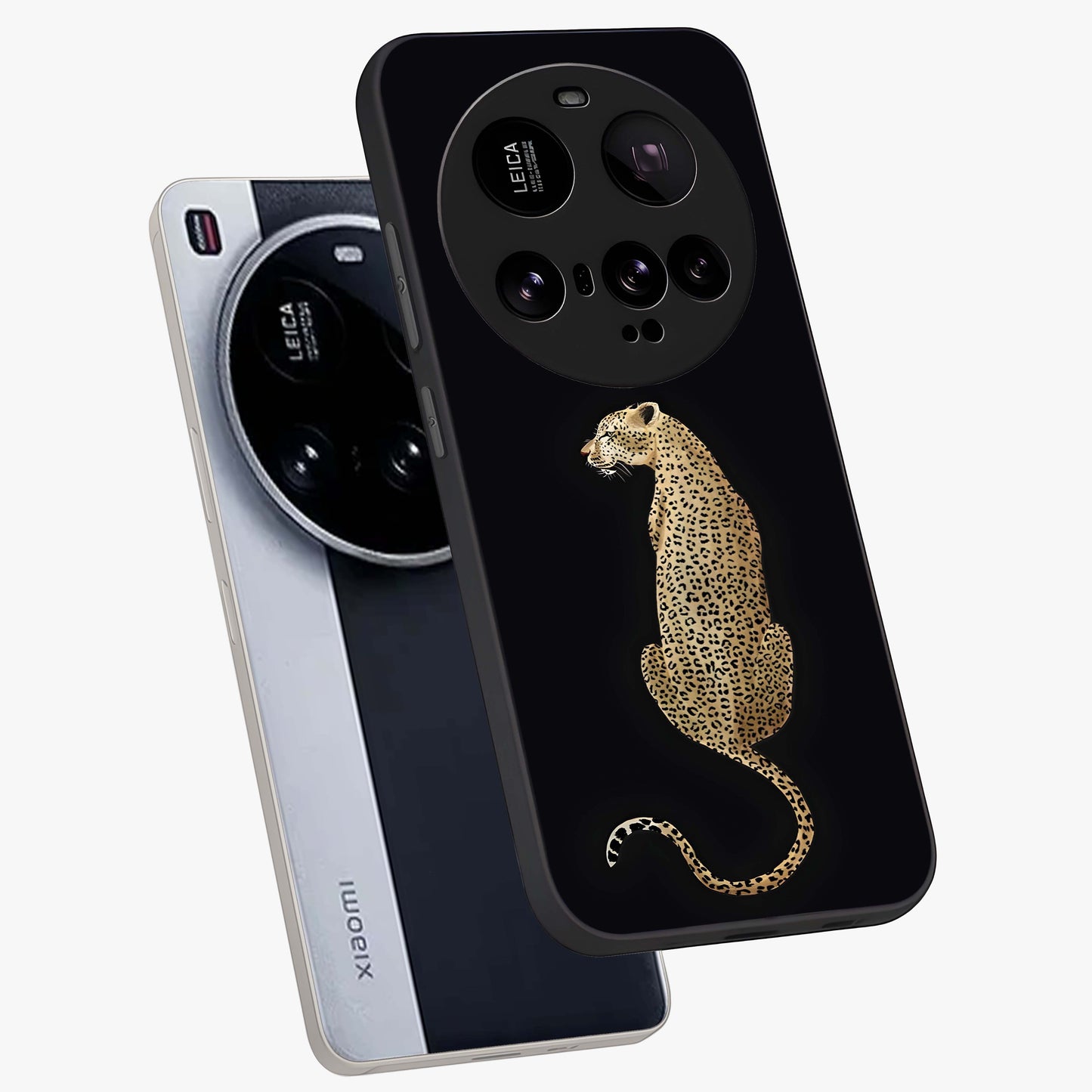 Regal Leopard Glass Case displayed in angled mockup highlighting powerful animal illustration with stylish wild aesthetic.