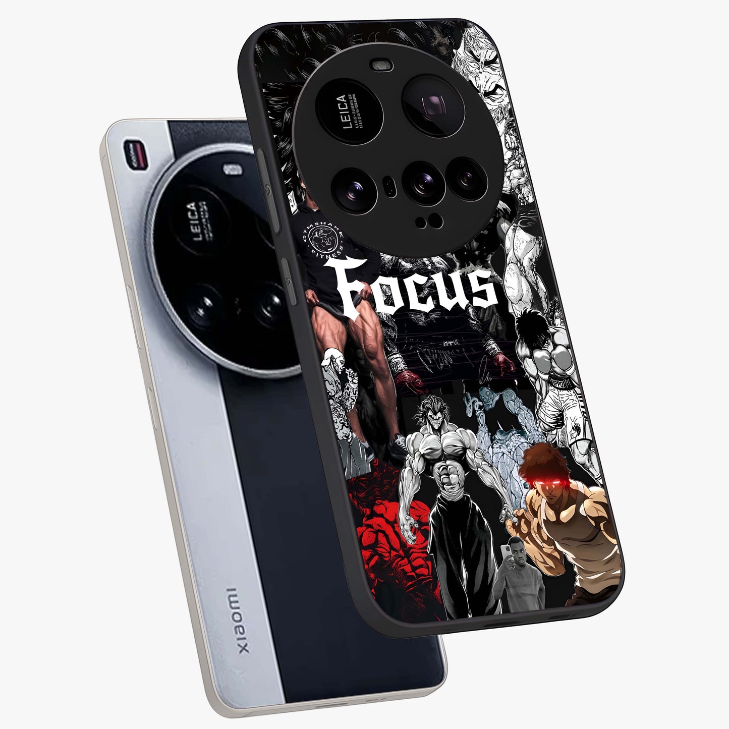 Relentless Power Focus Glass Case displayed in angled mockup highlighting bold statement design with modern aesthetic style.
