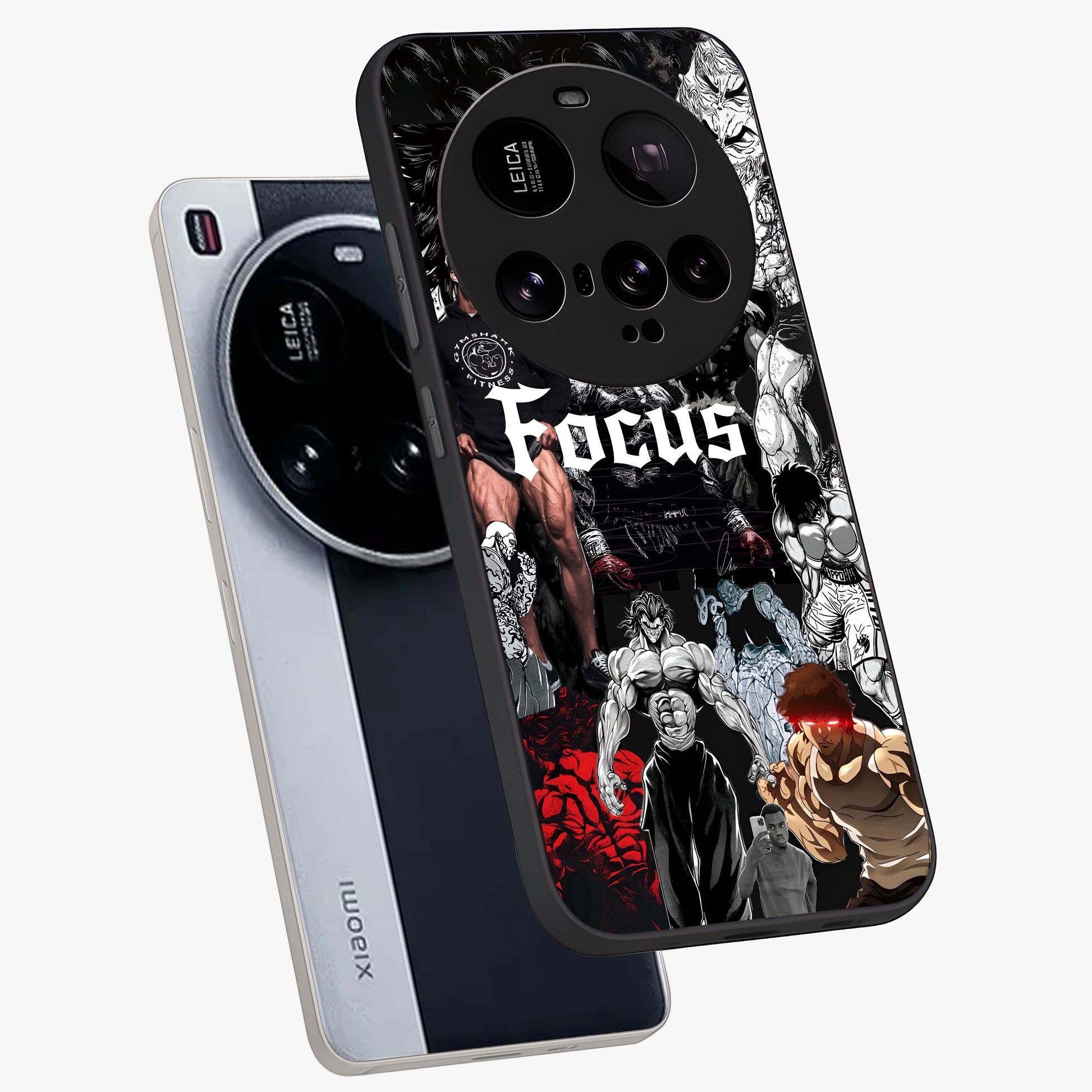 Relentless Power Focus Glass Case displayed in angled mockup highlighting bold statement design with modern aesthetic style.
