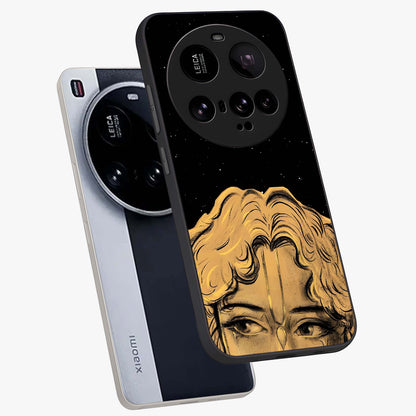 Shri Krishna Art Glass Case displayed in angled mockup highlighting spiritual Krishna illustration with divine aesthetic.