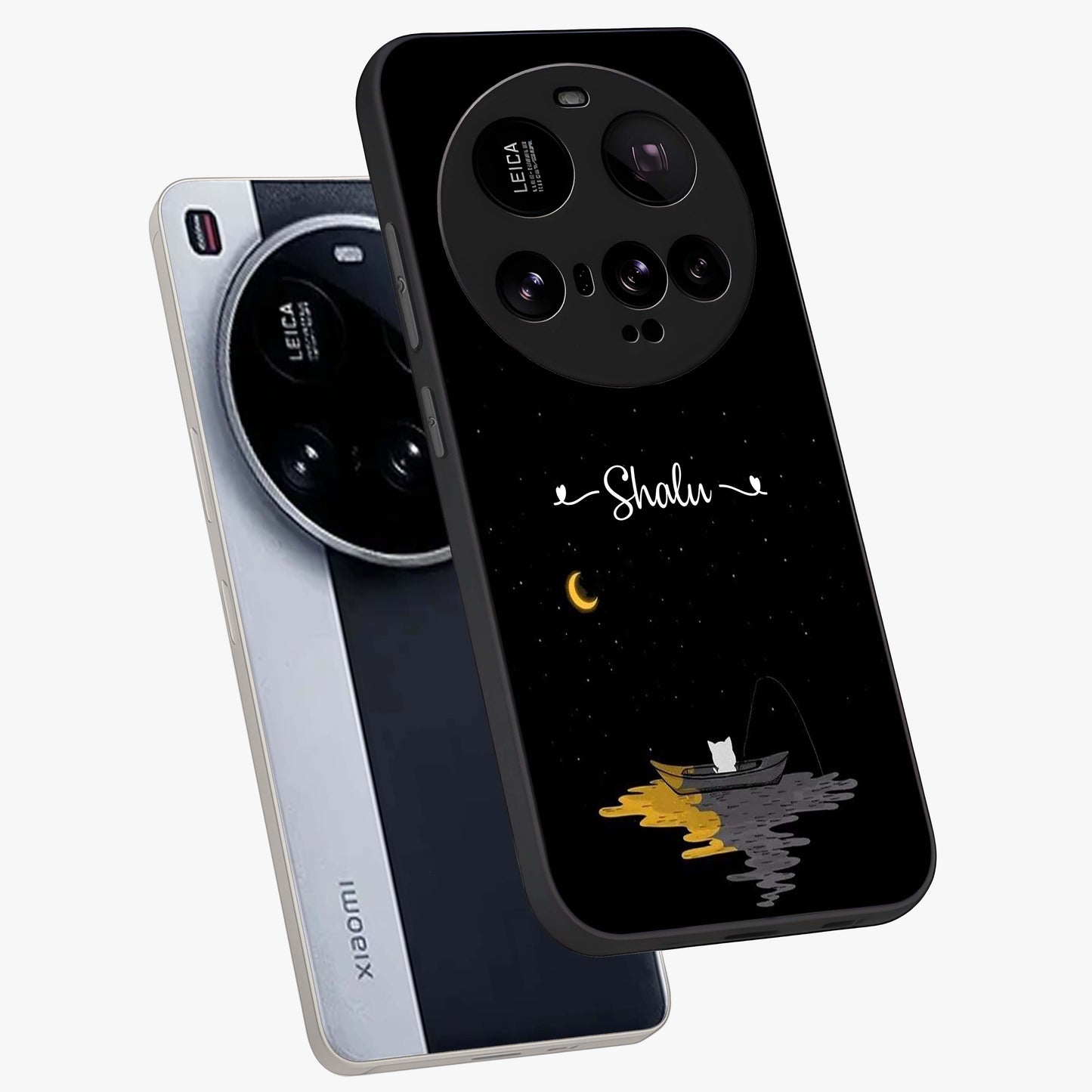 Silent Night Row Glass Case displayed in angled mockup highlighting peaceful evening design with dreamy night aesthetic.