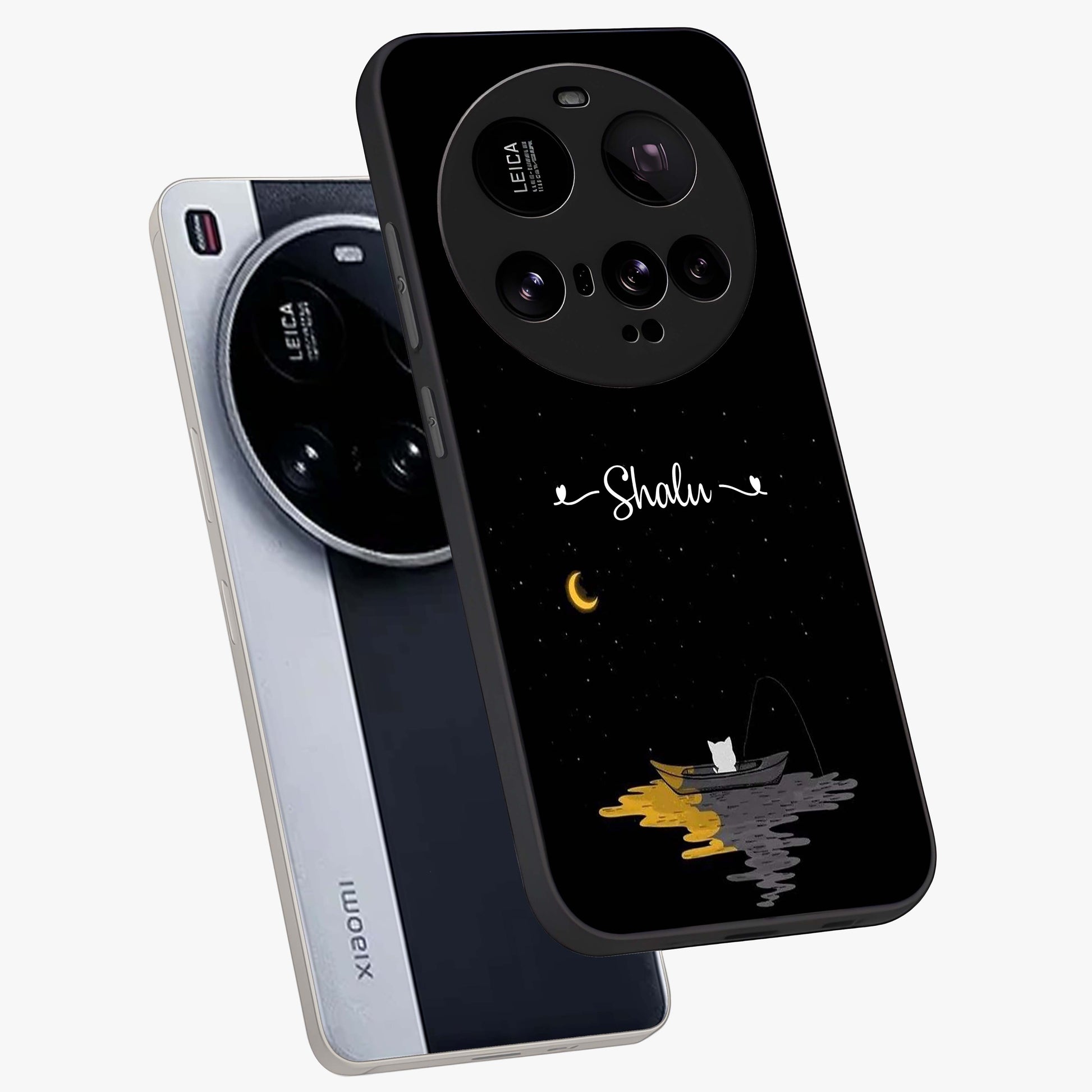 Silent Night Row Glass Case displayed in angled mockup highlighting peaceful evening design with dreamy night aesthetic.