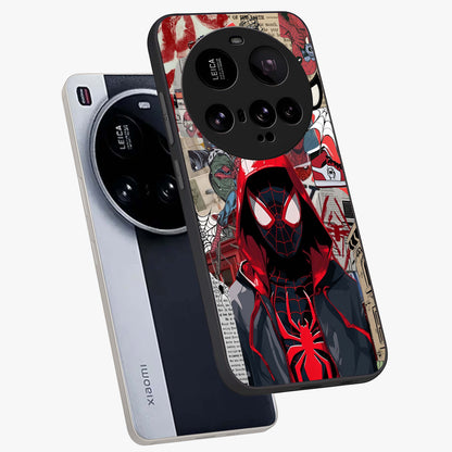 Spider Collage Street Glass Case displayed in angled mockup highlighting dynamic street style collage design with comic aesthetic.