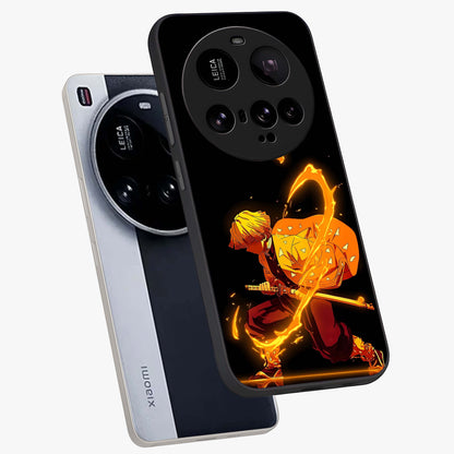 Thunder Flame Execution Glass Case displayed in angled mockup highlighting dramatic fire themed design with intense fantasy aesthetic.